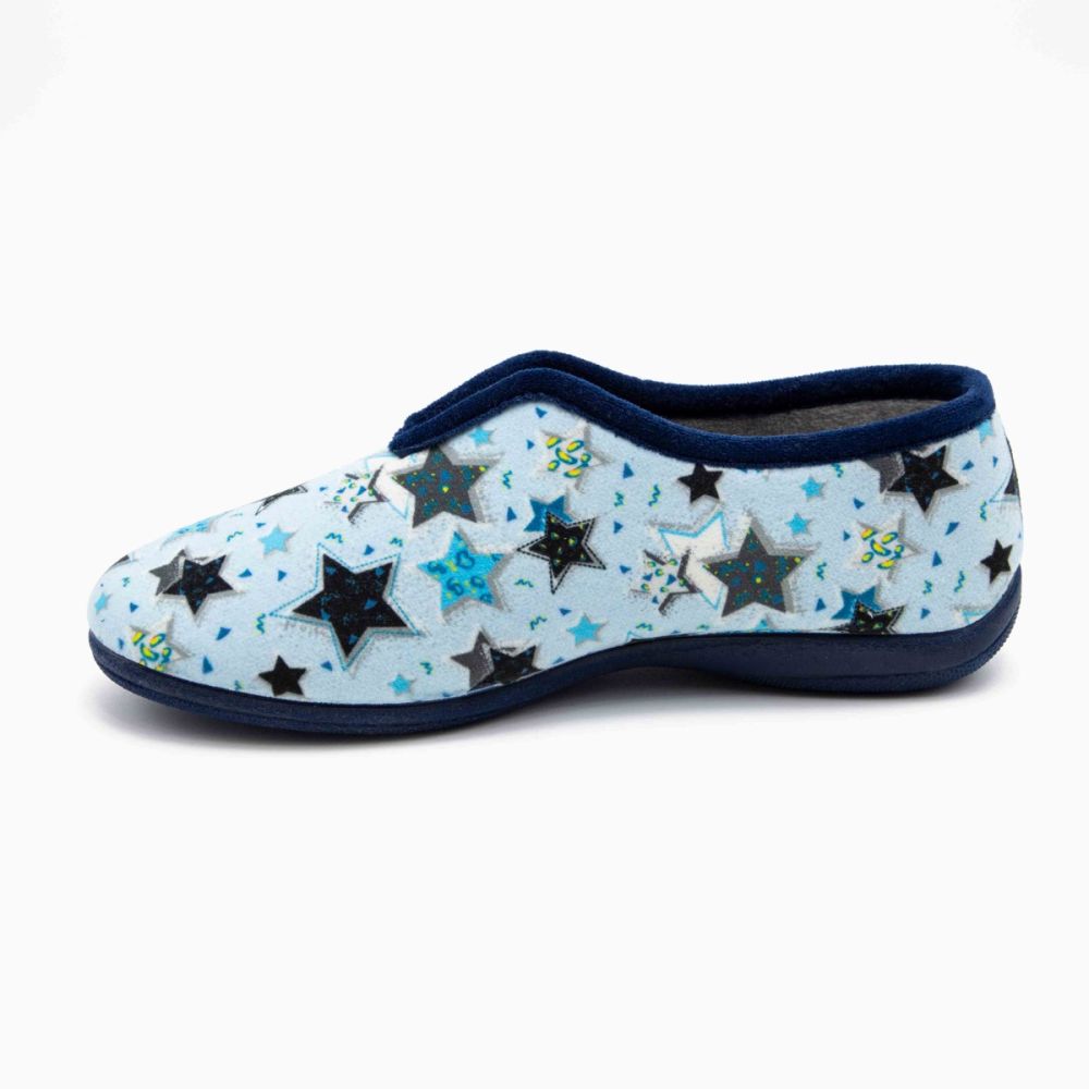 Zapatilla Inglesa Estrellas Azul