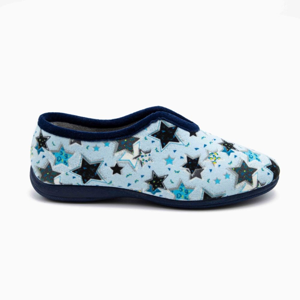 Zapatilla Inglesa Estrellas Azul
