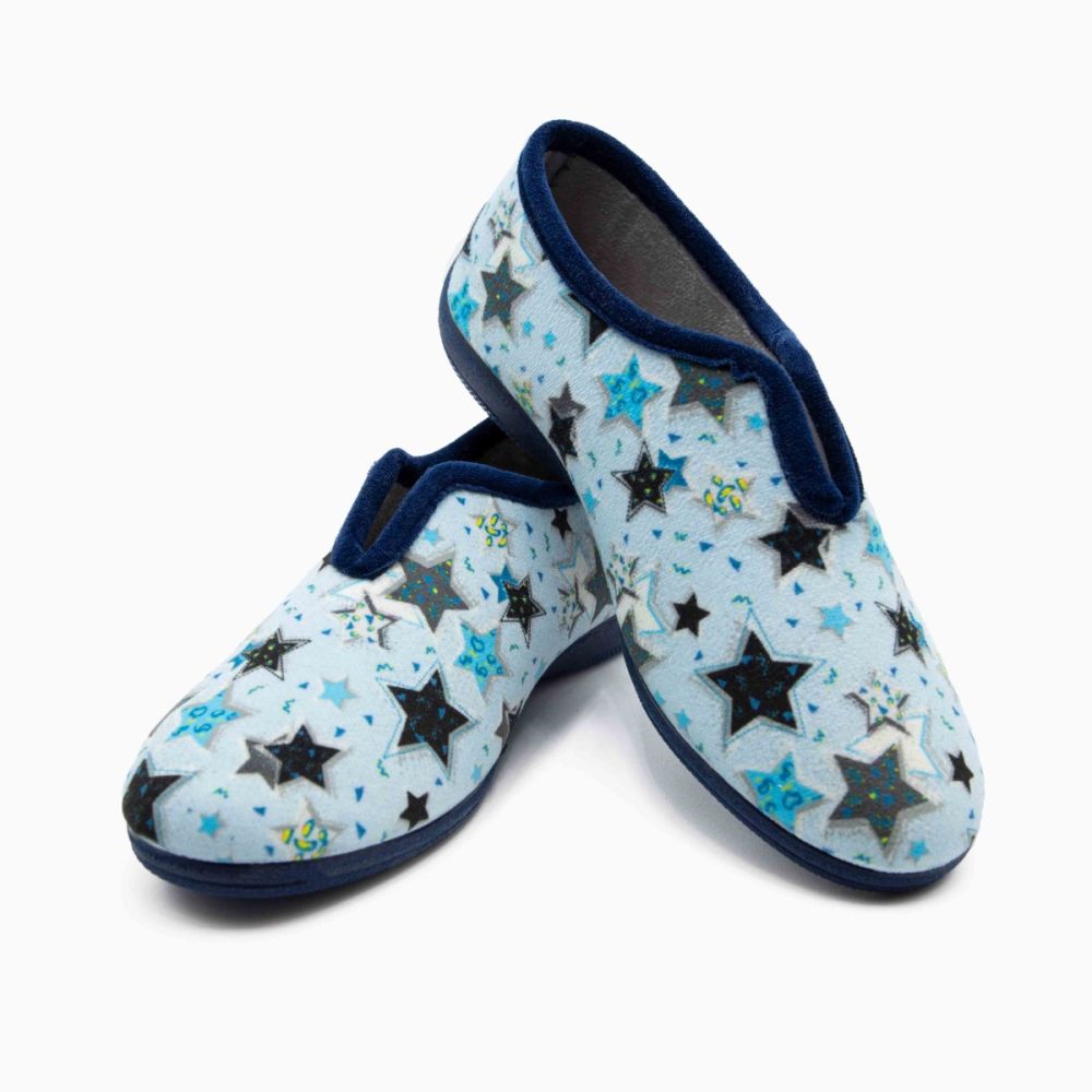 Zapatilla Inglesa Estrellas Azul